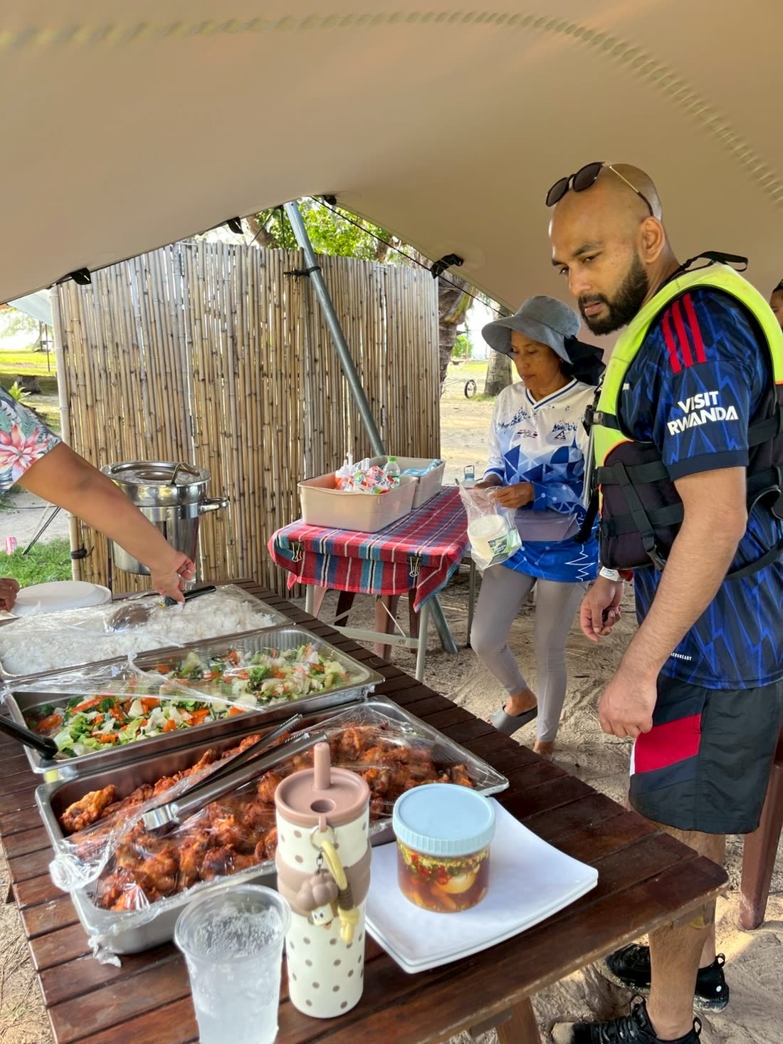 Guests at the Thai buffet lunch